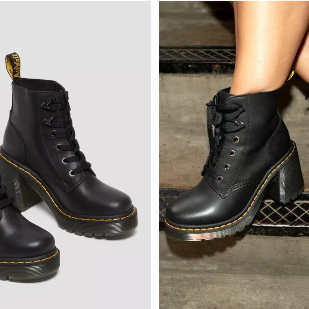 Dr Martens block heel Jesy Leather Lace Up l Boots
